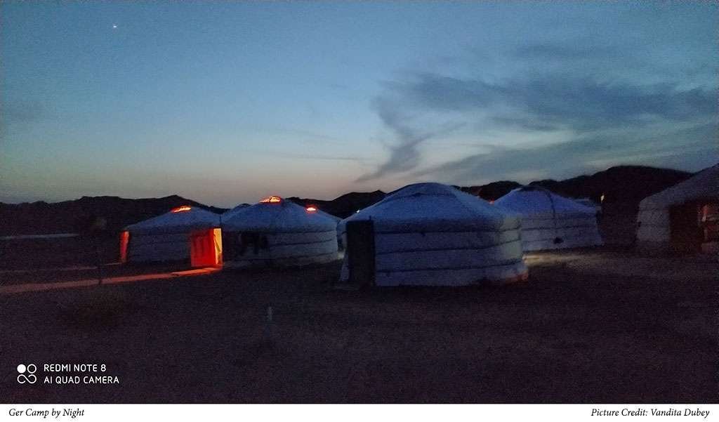 International Writers Retreat in Mongolia 15 Ger Camp by night. Picture Credit: Vandita Dubey
