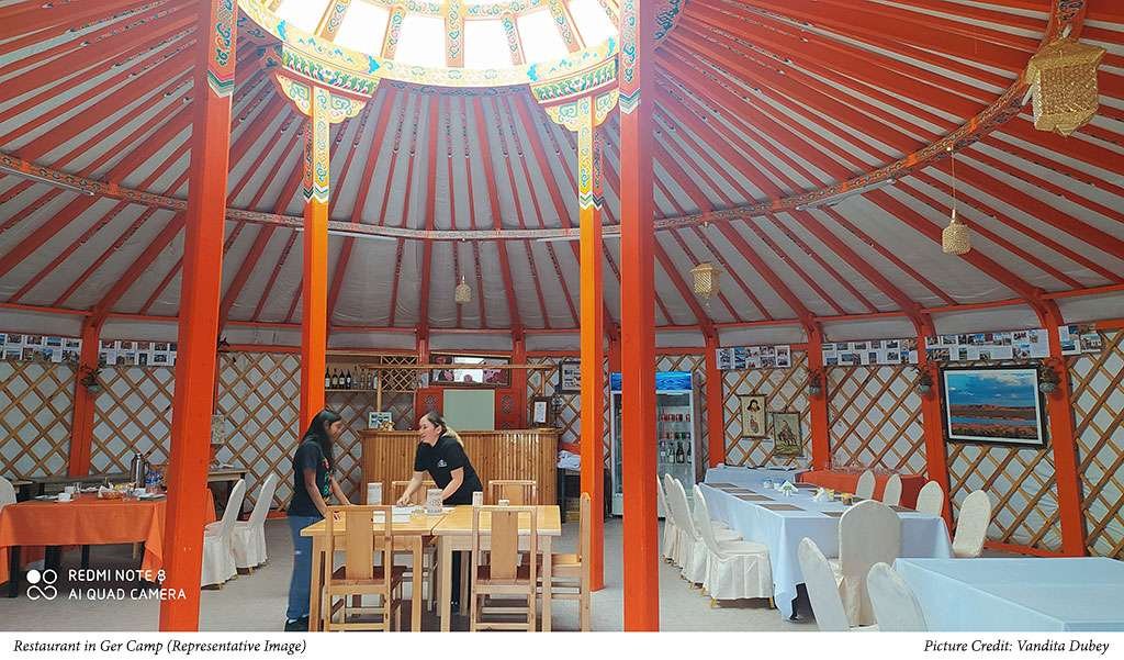 International Writers Retreat in Mongolia 23 Restaurant in Ger Camp. Picture Credit: Vandita Dubey